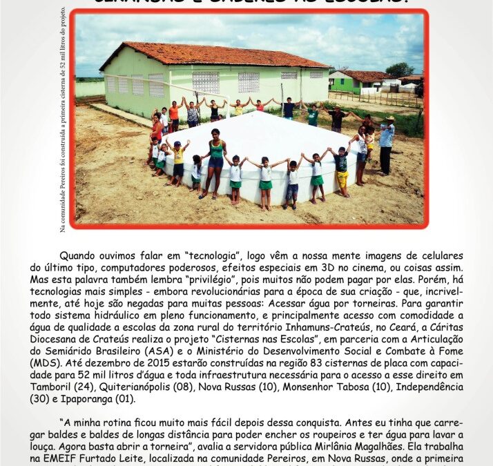 CIRANDEIRO MOSTRA PROJETO CISTERNA NAS ESCOLAS